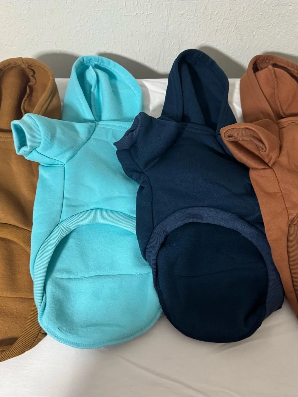 Baobicute Lot of (4) Fleece Dog Hoodie - Cozy Lightweight Pullover Multicolor